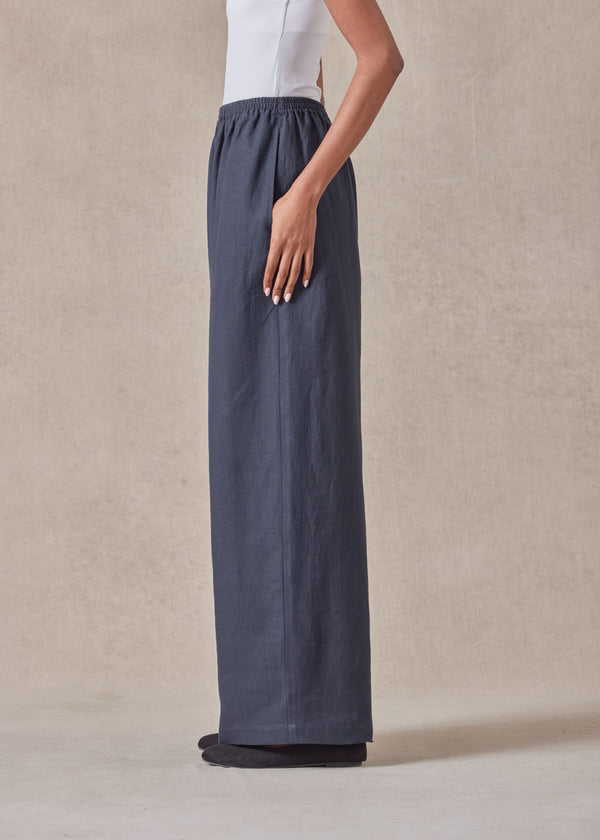 Eskandar Linen Flared Trouser