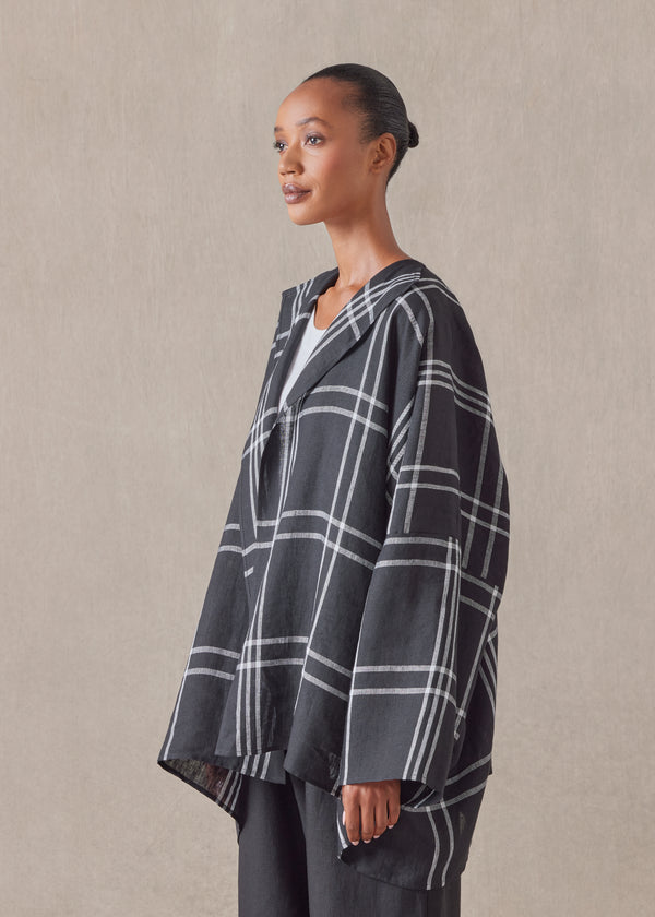 Eskandar Linen Jacket Coat - Long