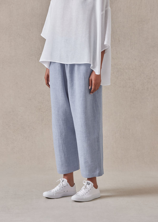 eskandar linen japanese trouser