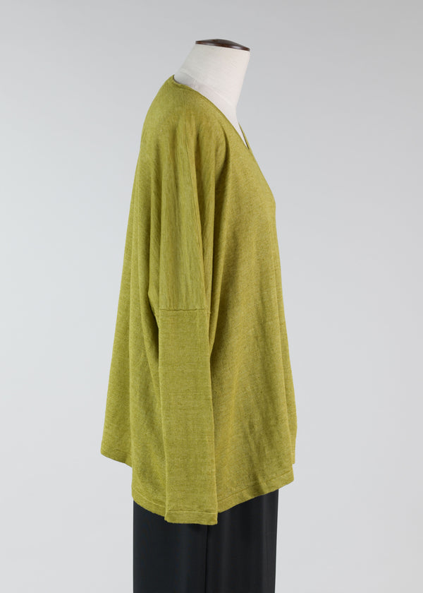 Eskandar Linen V Neck - Long