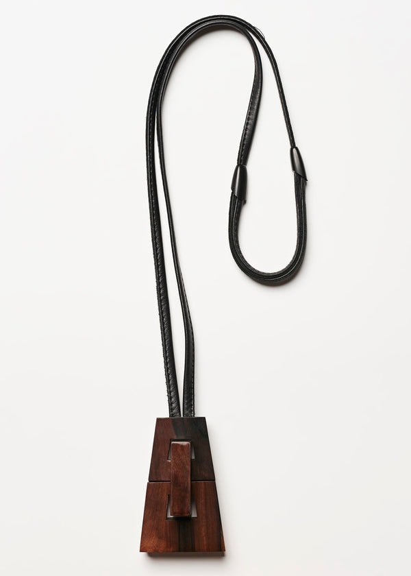 eskandar linked 2 part trapezoid pendant