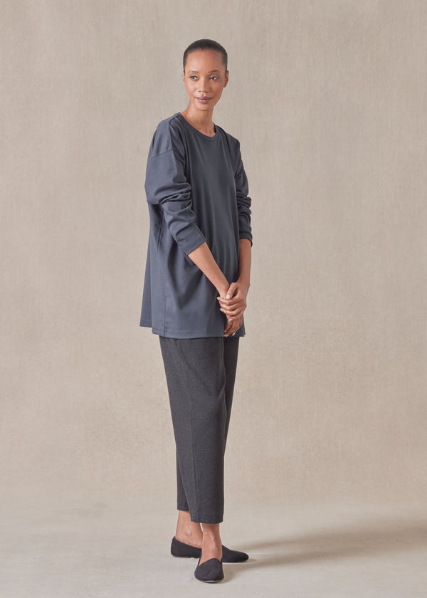 Eskandar Long Sleeve Smaller Round Neck - Long