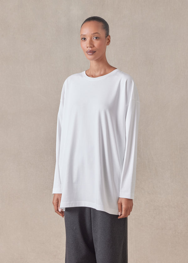 Eskandar Long Sleeve Smaller Round Neck - Long