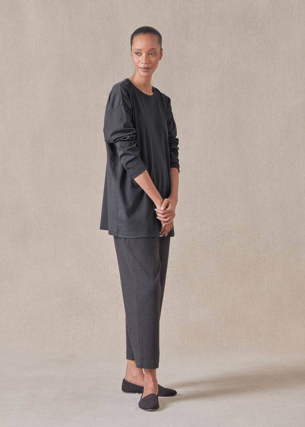 eskandar long sleeve smaller round neck - long