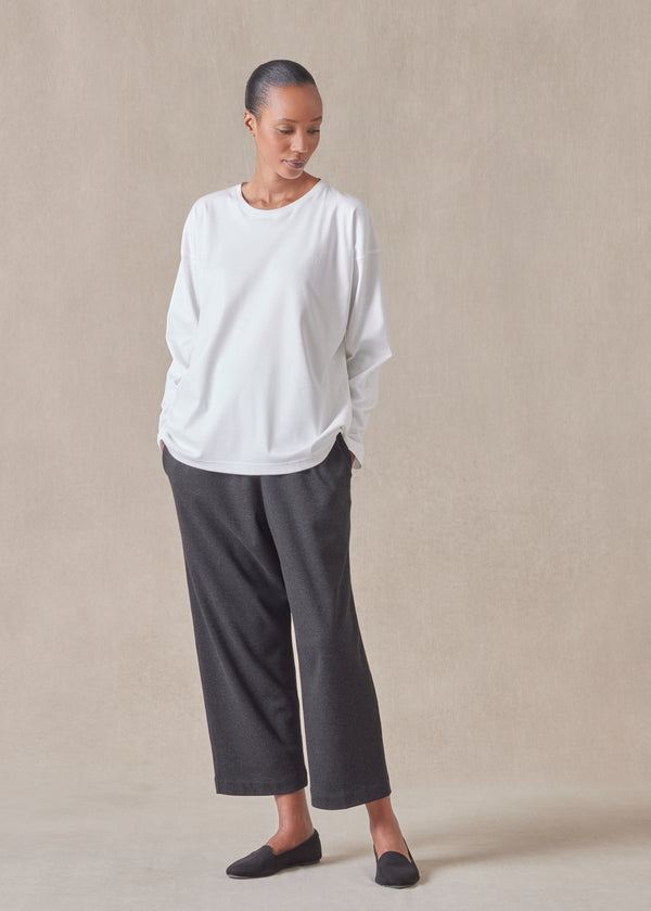 eskandar long sleeve smaller round neck - mid