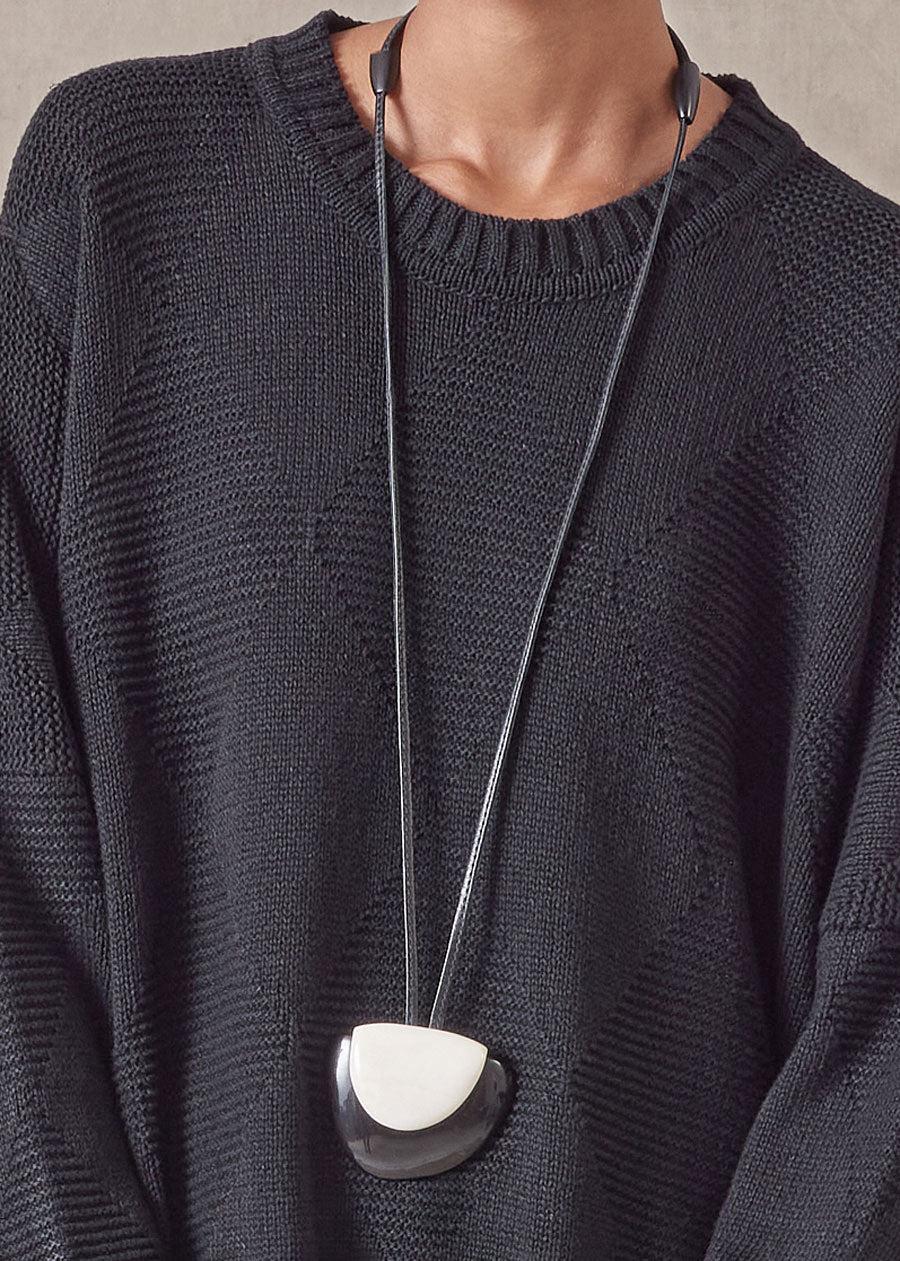 Eskandar Monochrome Semi Circular Pendant
