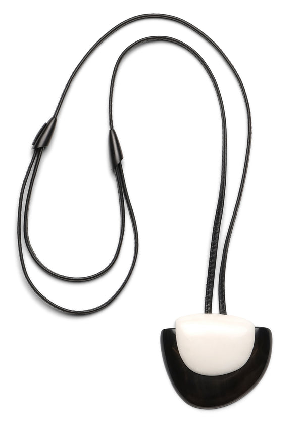 eskandar monochrome semi circular pendant