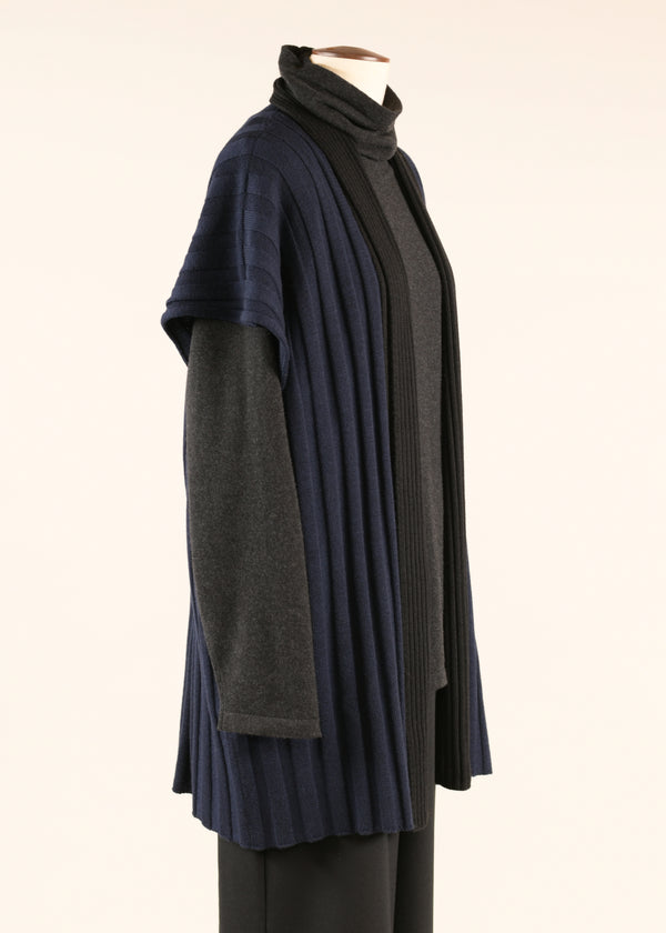 Eskandar Shawl Collar Tabard - Long Plus