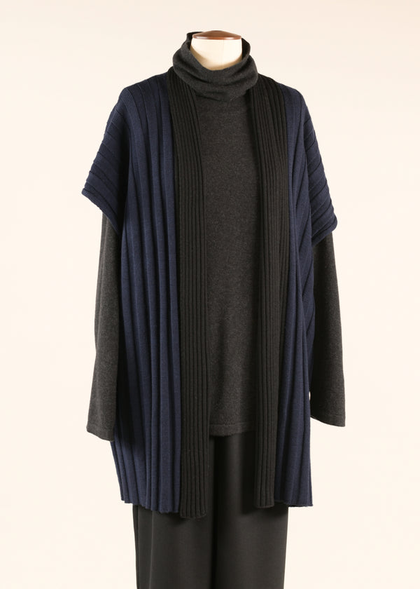 eskandar shawl collar tabard - long plus