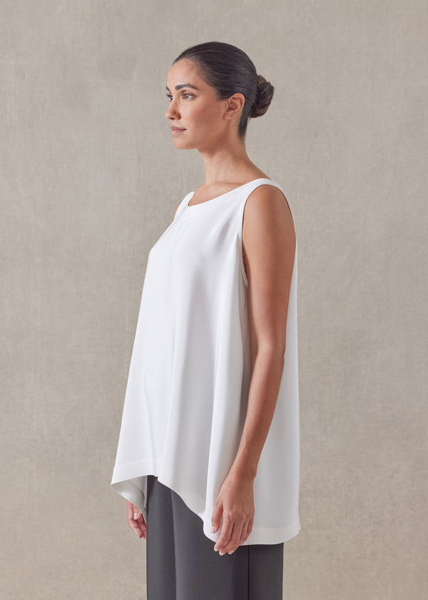 Eskandar Silk A-line Shell - Long