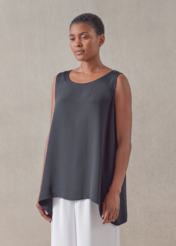 Eskandar Silk A-line Shell - Long