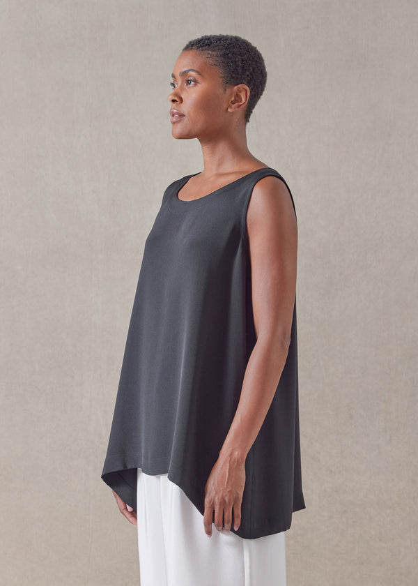 Eskandar Silk A-line Shell - Long