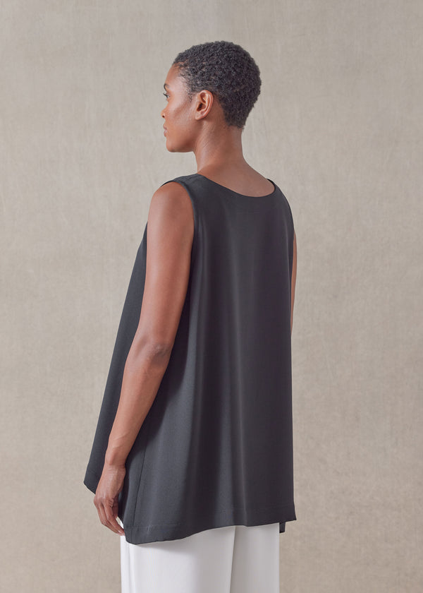 Eskandar Silk A-line Shell - Long