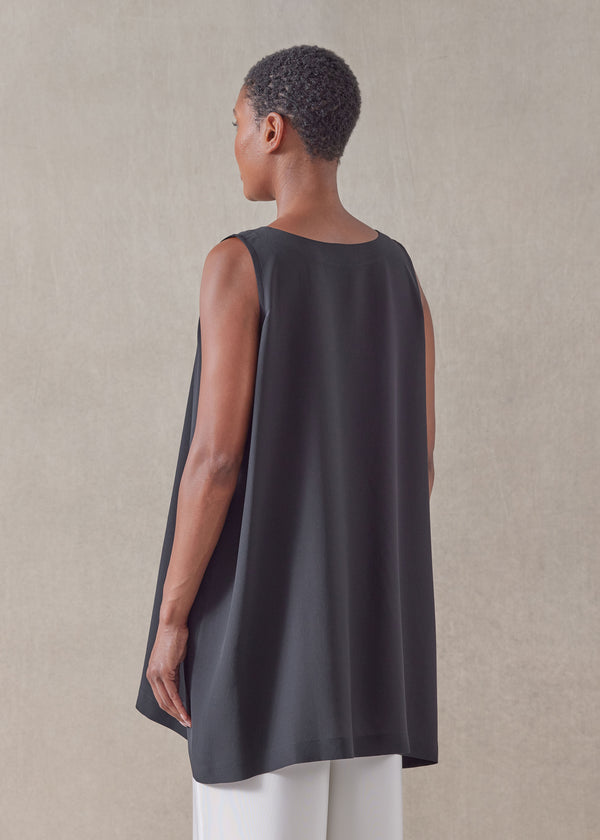 Eskandar Silk A-line Shell - Long Plus