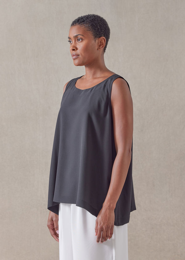 Eskandar Silk A-line Shell - Mid Plus