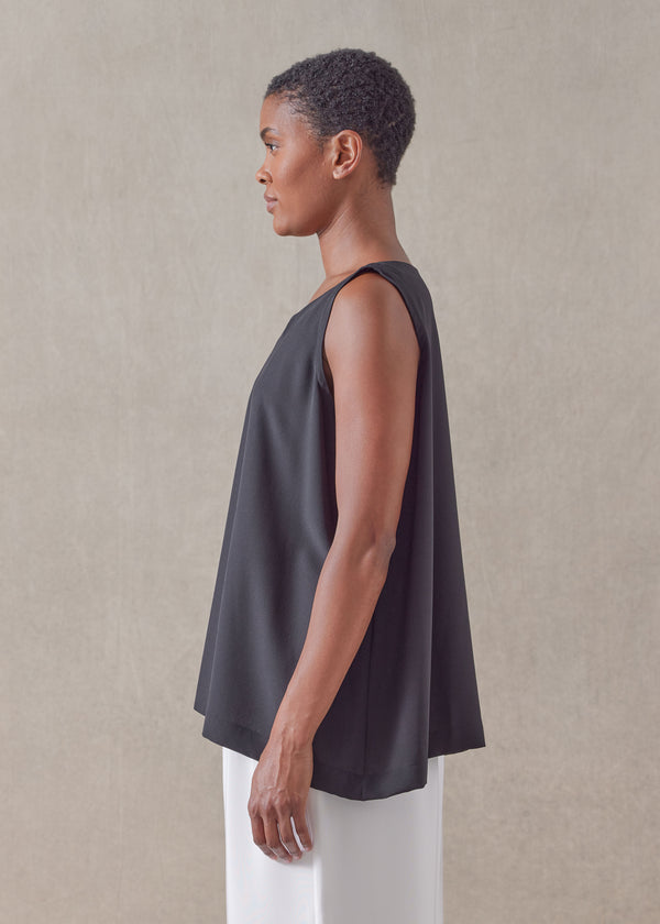 Eskandar Silk A-line Shell - Mid Plus