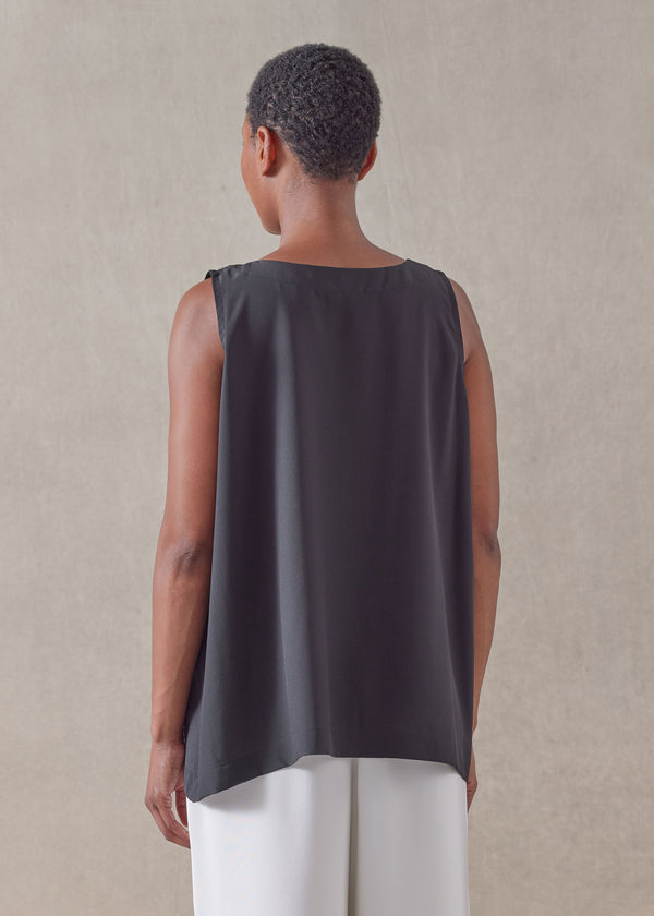 Eskandar Silk A-line Shell - Mid Plus