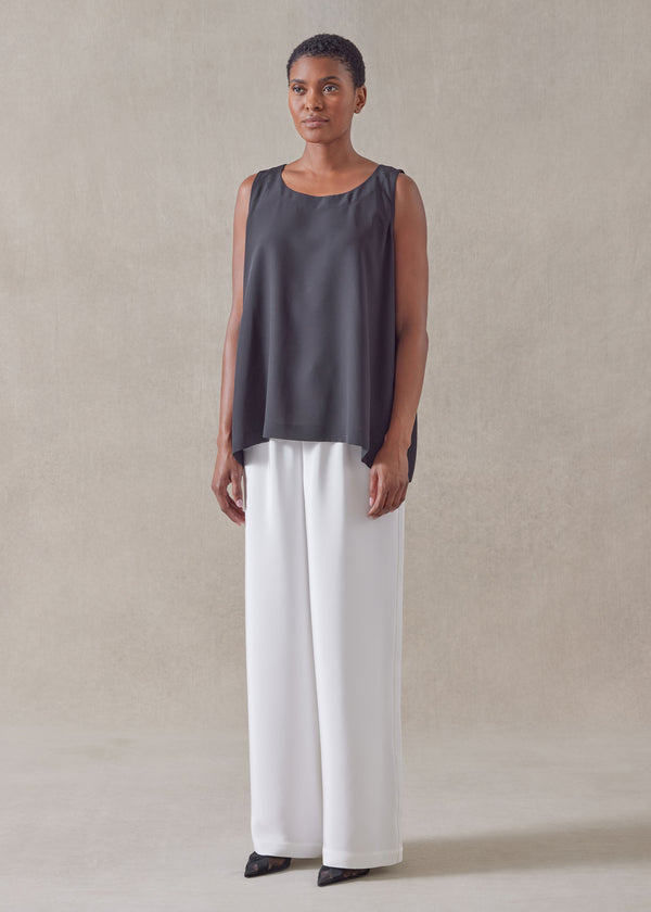 eskandar silk a-line shell - mid plus