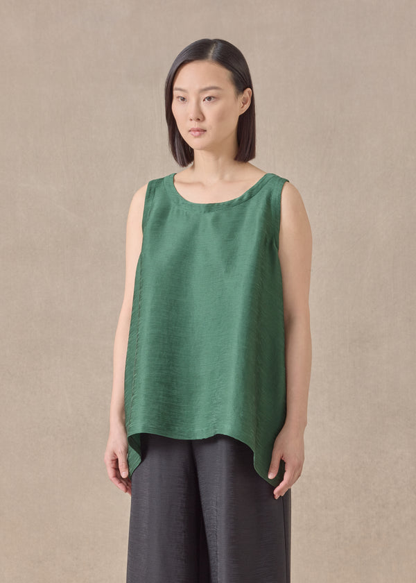 eskandar silk a-line shell - mid plus