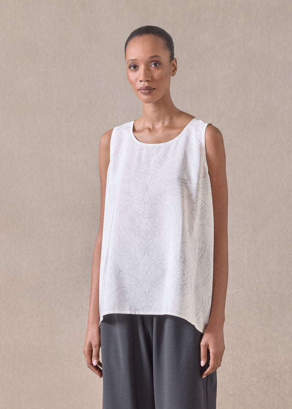 Eskandar Silk A-line Shell - Mid Plus