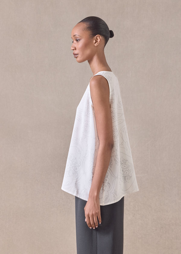 Eskandar Silk A-line Shell - Mid Plus