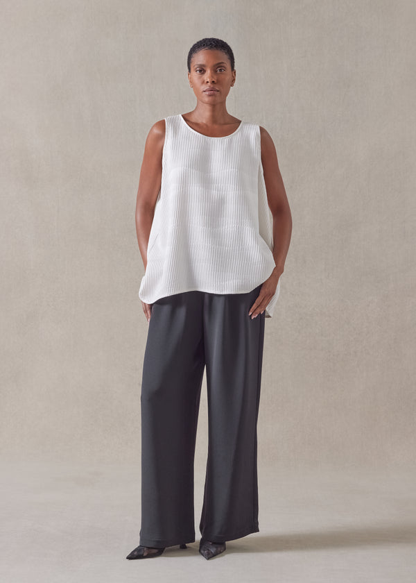 eskandar silk a-line shell - mid plus