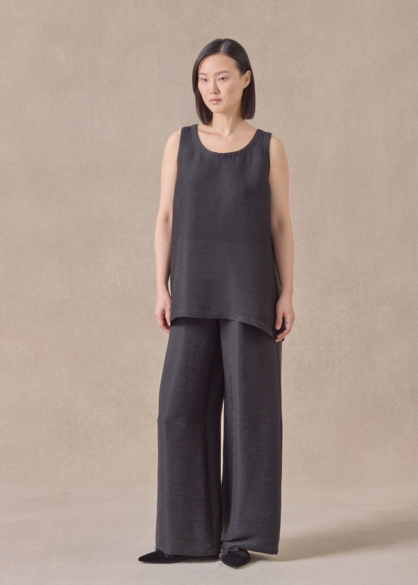 eskandar silk a-line shell - mid plus