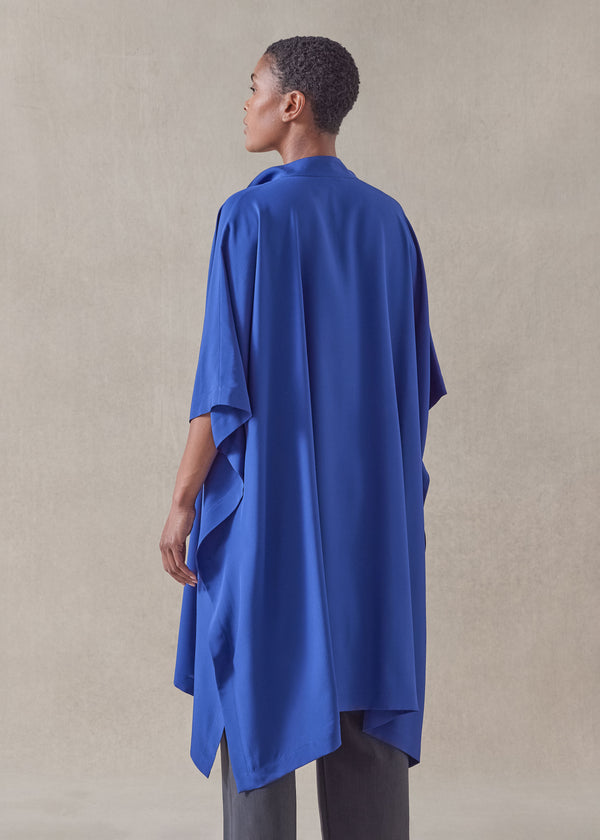 Eskandar Silk Collarless Kaftan Shirt - Very Long