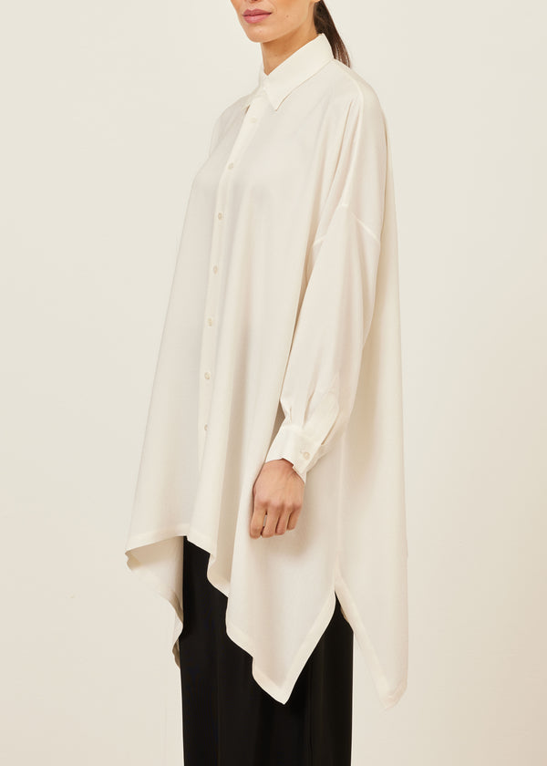 eskandar silk dps shirt with collar - long plus