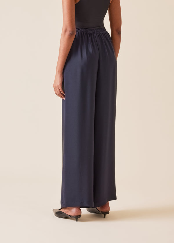 Eskandar Silk Flared Trouser