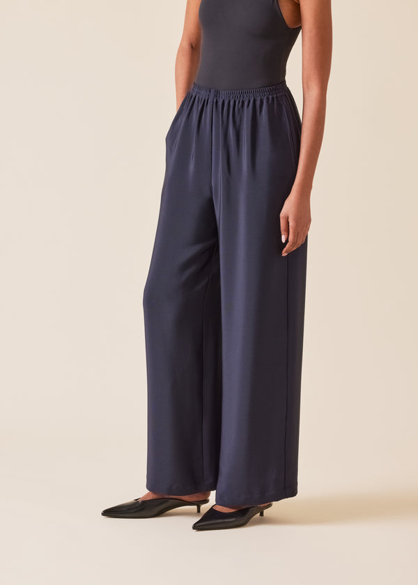 Eskandar Silk Flared Trouser