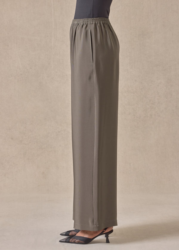 Eskandar Silk Flared Trouser