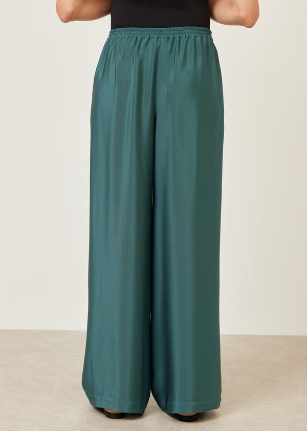 Eskandar Silk Flared Trouser