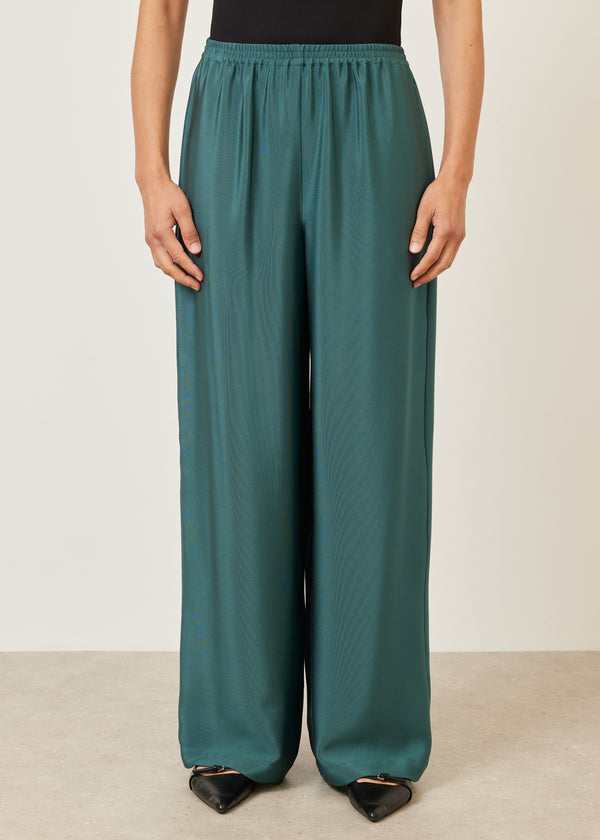 eskandar silk flared trouser