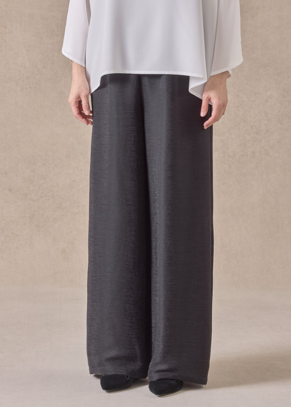 eskandar silk flared trouser