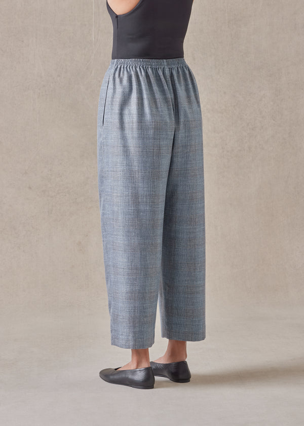 Eskandar Silk Linen Wool Mix Japanese Trouser