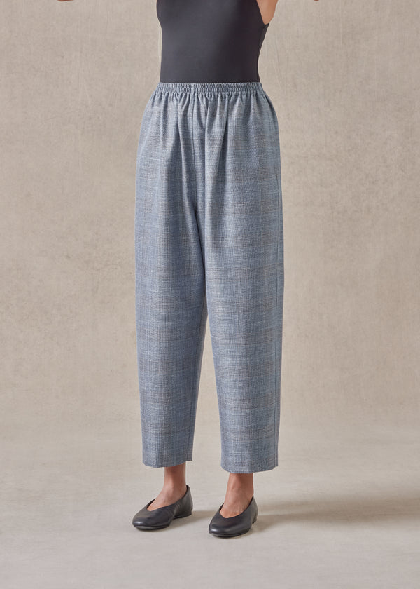 eskandar silk linen wool mix japanese trouser
