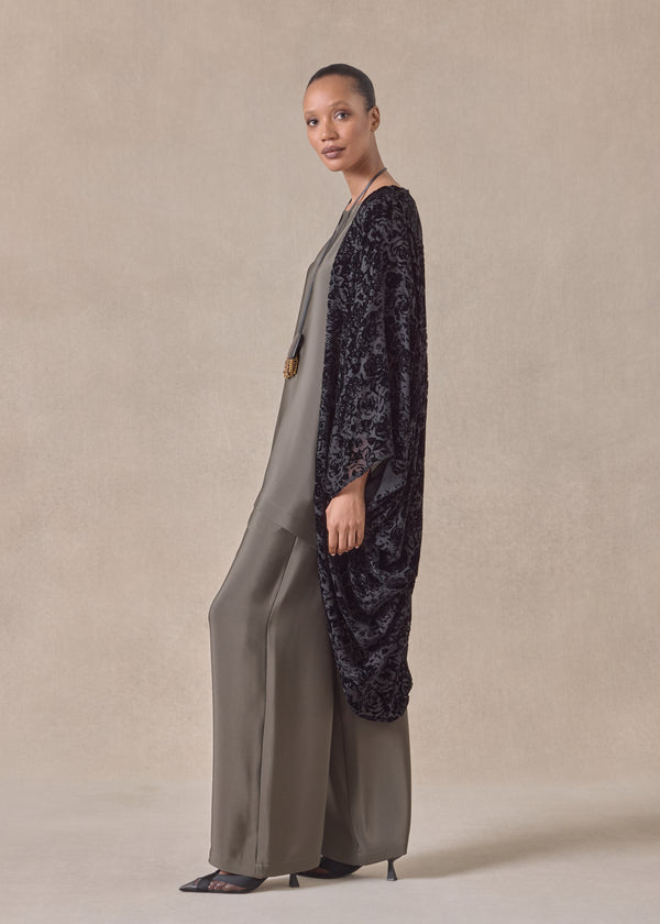 Eskandar Silk Mix Cocoon Jacket Coat