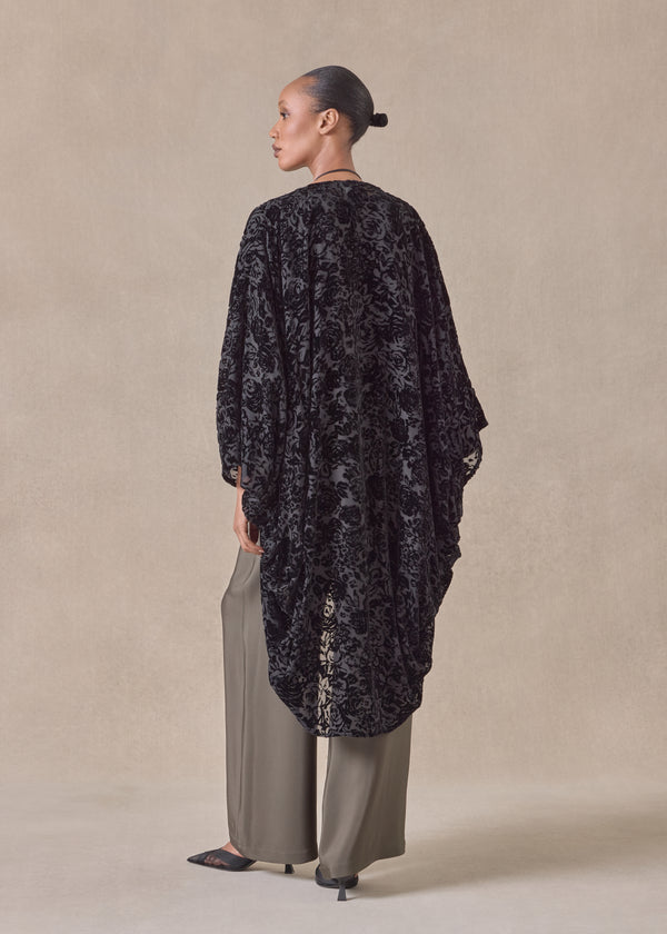Eskandar Silk Mix Cocoon Jacket Coat