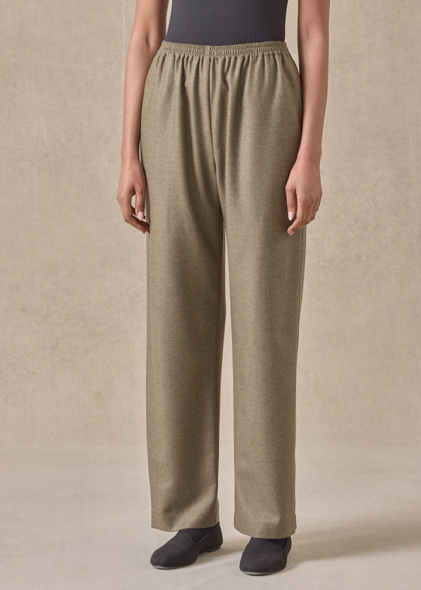 Eskandar Silk Superfine Wool Mix Tapered Trouser