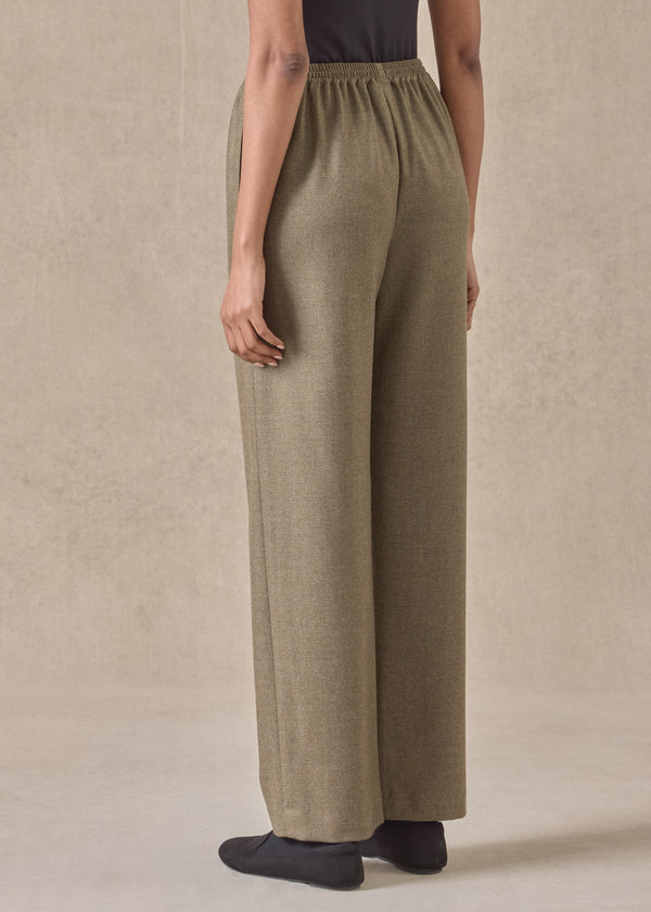 Eskandar Silk Superfine Wool Mix Tapered Trouser