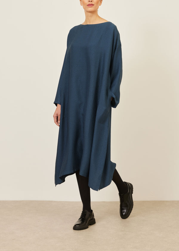 Eskandar Silk Wide A-line Scoop Neck Dress