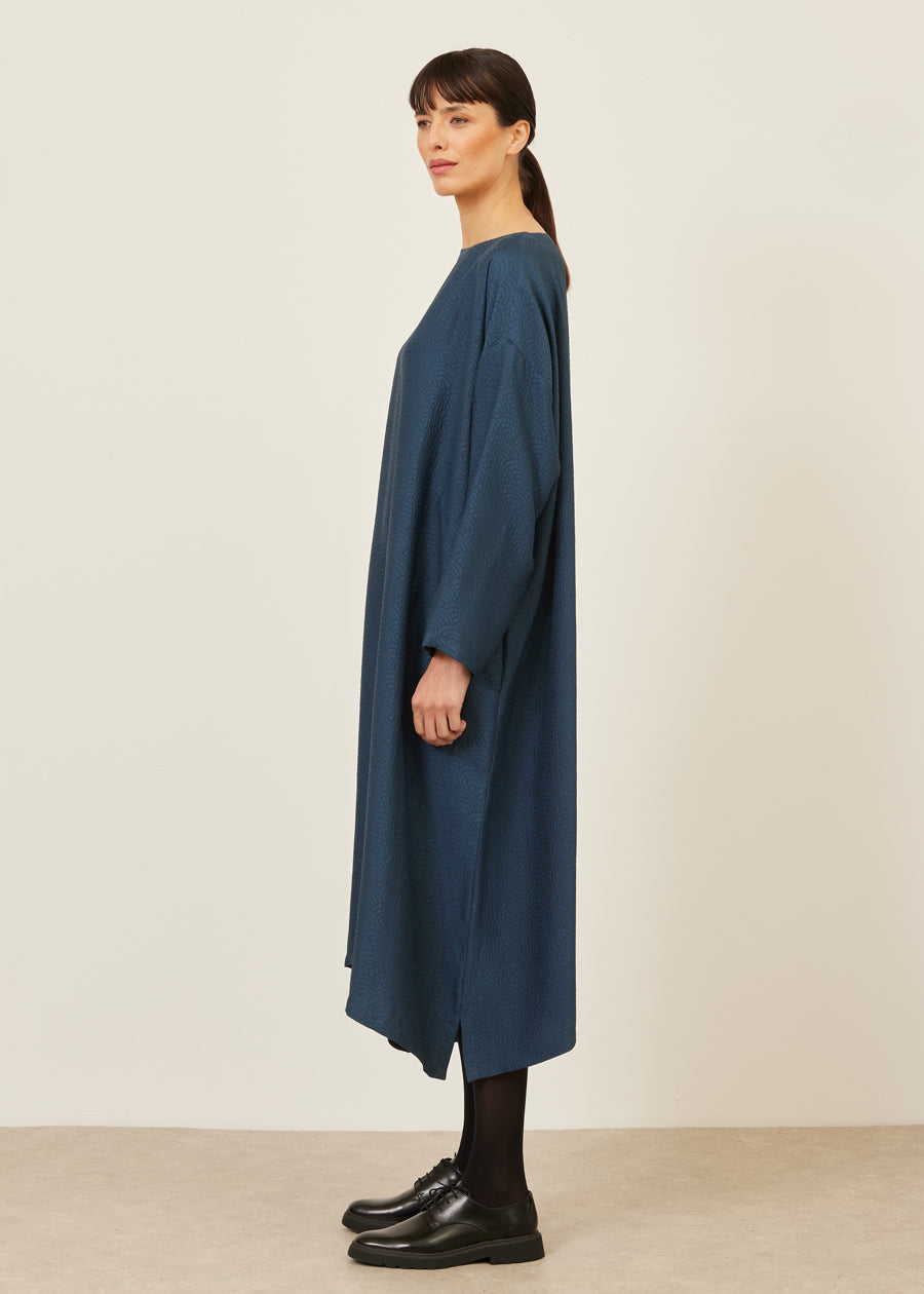 Eskandar Silk Wide A-line Scoop Neck Dress