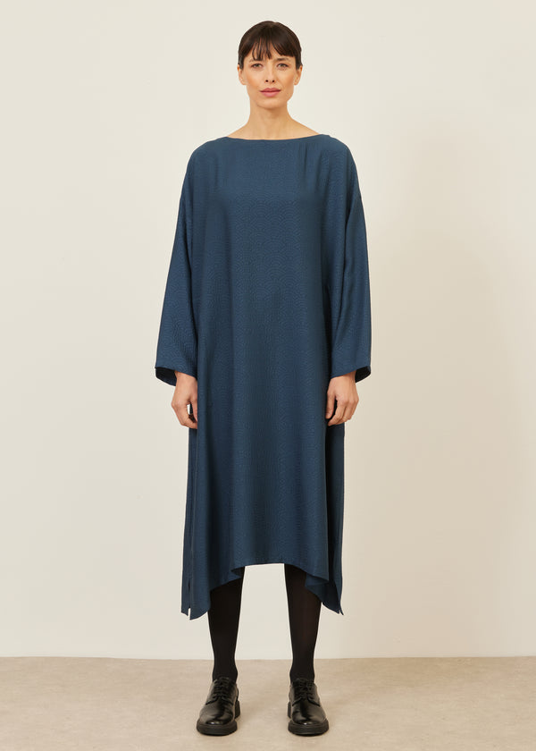 Eskandar Silk Wide A-line Scoop Neck Dress