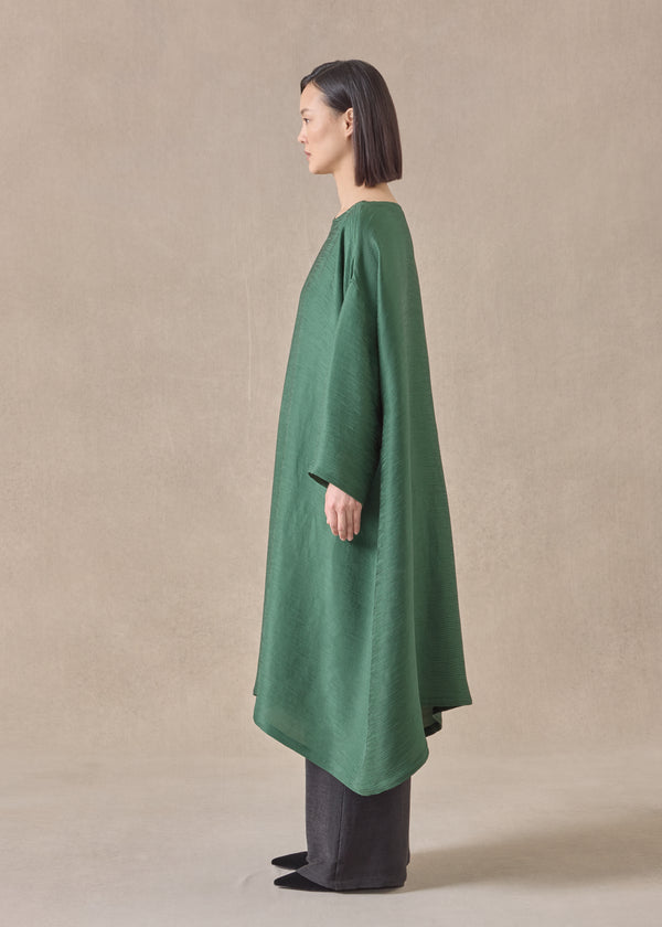 Eskandar Silk Wide A-line Scoop Neck Dress