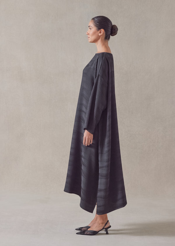 Eskandar Silk Wide A-line Scoop Neck Dress