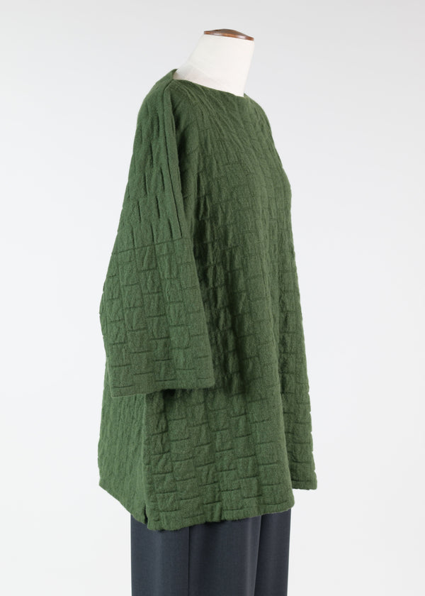 Eskandar Square 3/4 Sleeve Top - Long