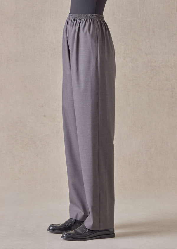 Eskandar Tropical Wool Regular Trouser