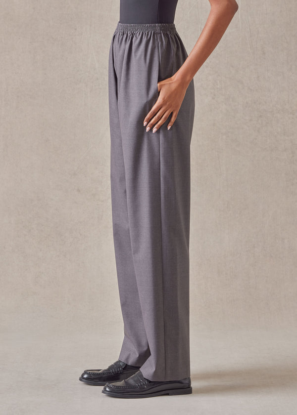 Eskandar Tropical Wool Regular Trouser