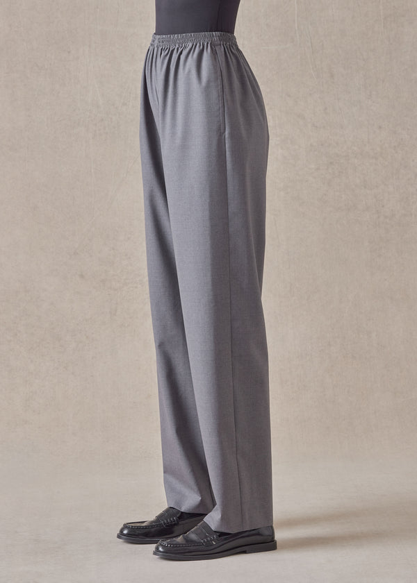 Eskandar Tropical Wool Regular Trouser